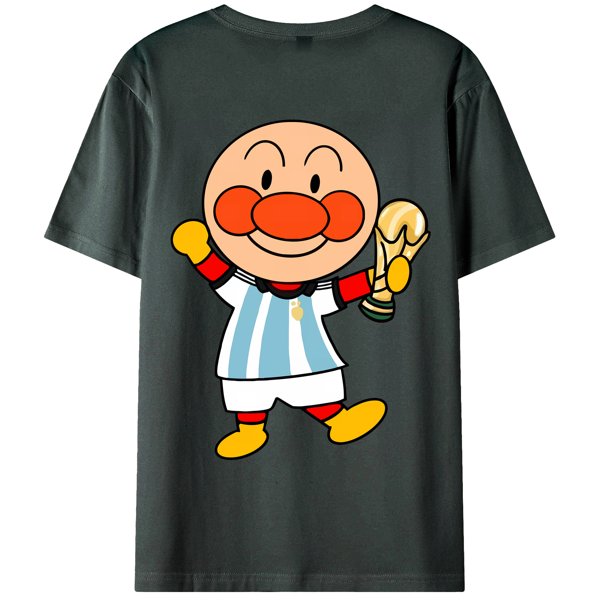 （画像用） アンパンマン Anpanman 綿100％ メンズ半袖Tシャツ（バックプリント） 通気性